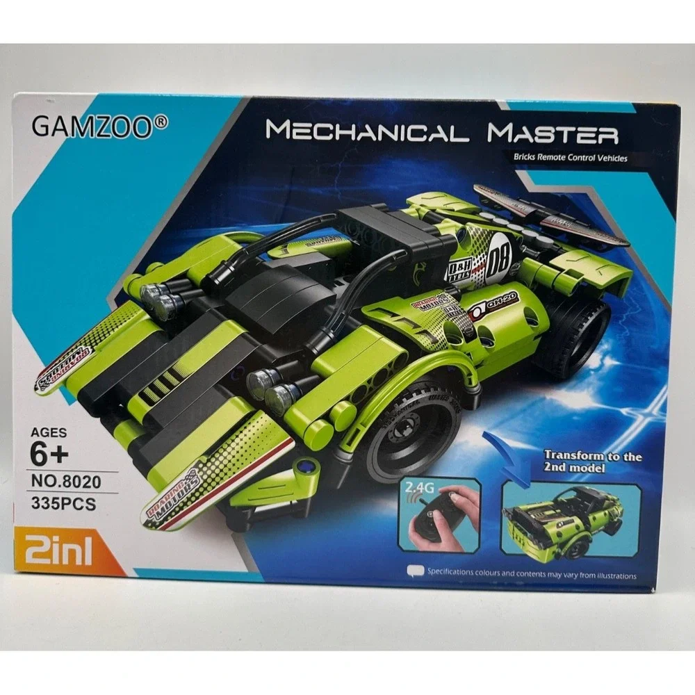 NEW Gamzoo Mechanical Master 2 in 1 Brick Building Remote Control Vehicle 6+